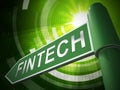 Fin Tech Financial Technology Business 3d Illustration