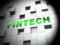 Fin Tech Financial Technology Business 3d Rendering