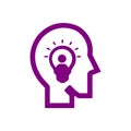 Bulb, light , business light, idea, Creative business idea purple olor icon