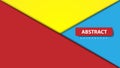 3D modern abstract yellow,red and blue background. Web banner, vector illustration design. Royalty Free Stock Photo