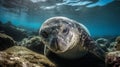 The Final Caribbean Monk Seal on the Coral Reef