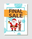 Final Christmas Sale Holiday Discount Poster Santa