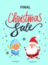 Final Christmas Sale Poster Jumping Santa Maiden