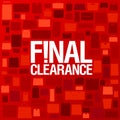 Final clearance background. Royalty Free Stock Photo