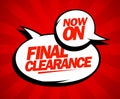 Final clearance design in pop-art style.