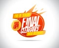 Final clearance, hurry up, end of season mega discounts banner