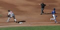 Umpire Signals Safe at First Base in Citi Field, New York