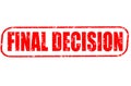 Final decision red stamp