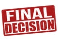 Final decision sign or stamp Royalty Free Stock Photo