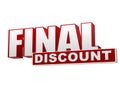 Final discount red white banner - letters and block