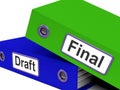 Final Draft Folders Mean Edit And Rewrite Document Royalty Free Stock Photo