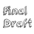 FINAL DRAFT stamp on white background Royalty Free Stock Photo