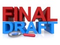 Final draft on white Royalty Free Stock Photo