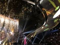 Final of Eurovision 2017 on the stage of the International Exhibition Center in the Kyiv, Ukraine. Anja from Denmark