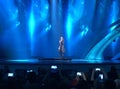 Final of Eurovision 2017 on the stage of the International Exhibition Center in the Kyiv, Ukraine. Isaiah from