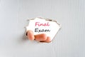 Final exam text concept Royalty Free Stock Photo