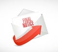Final notice mail illustration design Royalty Free Stock Photo