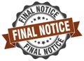final notice seal. stamp Royalty Free Stock Photo