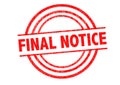 FINAL NOTICE Rubber Stamp Royalty Free Stock Photo