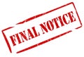 Final notice stamp Royalty Free Stock Photo