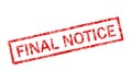 Final notice stamp Royalty Free Stock Photo