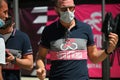 Final preparations for the start of 104th edition of the Giro d`Italia, a three-week Grand Tour cycling stage race