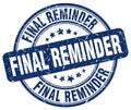 final reminder blue stamp