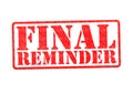 FINAL REMINDER Rubber Stamp