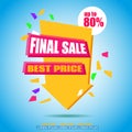 Final Sale Arrow Banner Design. Sale background Royalty Free Stock Photo