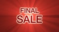 Final Sale banner red light halo