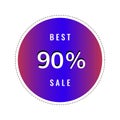Final sale banner, sticker up to 90 percent off. modern design template, Sale banner, sale sticker template design. Big Royalty Free Stock Photo
