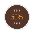 Final sale banner, sticker up to 50 percent off. modern design template, Sale banner, sale sticker template design. Big Royalty Free Stock Photo