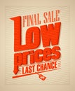 Final sale, low prices design