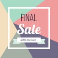 Final sale poster Vector illustration