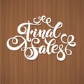 Final sales promotion calligraphical background Royalty Free Stock Photo