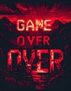 Retro Game Over Glitch Screen Royalty Free Stock Photo