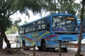 Local passenger line bus on Rodrigues island