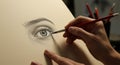 The Final Touch Hyperrealistic Charcoal Detail Royalty Free Stock Photo