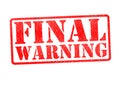 FINAL WARNING Rubber Stamp Royalty Free Stock Photo