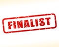 Finalist text buffered on white background Royalty Free Stock Photo