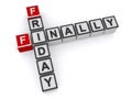 Finally friday on white Royalty Free Stock Photo