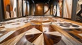 Finally an interior surface image captures the unique medley of patterns and textures in the craftsmanship showcase