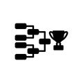 Black solid icon for Finals, trophy and achievement