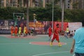 The finals of the three men's basketball match