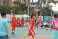 The finals of the three men's basketball match