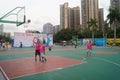 The finals of the three men's basketball match