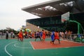 The finals of the three men's basketball match