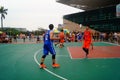 The finals of the three men's basketball match