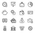 Finance and bank Icon Set Royalty Free Stock Photo