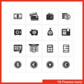 Finance and banking icon set.